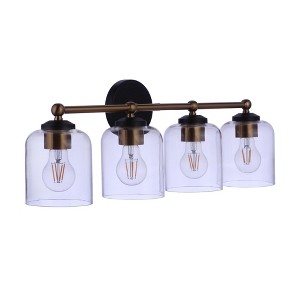 Craftmade Lighting Coppa 4 - Light Vanity in  Flat Black/Satin Brass - 1 of 1