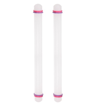 Unique Bargains PP Plastic Non-Stick Adjustable Guide Rings Kitchen Rolling Pins 2 Pcs