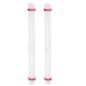 Unique Bargains PP Plastic Non-Stick Adjustable Guide Rings Kitchen Rolling Pins 2 Pcs - 1 of 4