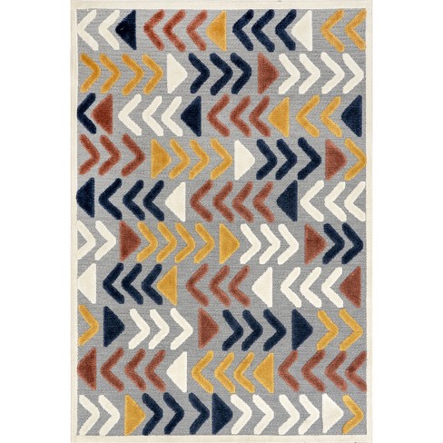 Nuloom Logan Reverse Arrows Indoor/outdoor Patio Area Rug 8x10, Gray ...