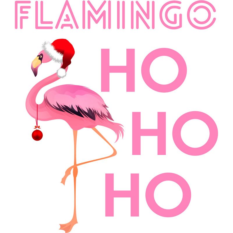 Women's Design By Humans Flamingo HoHoHo Christmas Day X-Mas Flamingo Shirt By TomGiant Racerback Tank Top, 2 of 4