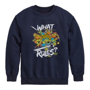Boys' - Teenage Mutant Ninja Turtles - What Rules Graphic Long Sleeve Fleece Sweatshirt - 1 of 4