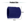 Unique Bargains Sweat Absorbing Cotton Terry Cloth Wrist Sweatbands Dark Blue 1 Pair - 4 of 4