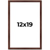 PosterPalooza | Classic Modern Brown Picture Frame - UV Acrylic, Foam Board Backing, Hanging Hardware - 2 of 4