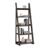 Munora - 5-Tier Bookshelf - Ladder Storage Shelf - Rubber Wood Frame - Rustic Brown - 2 of 4