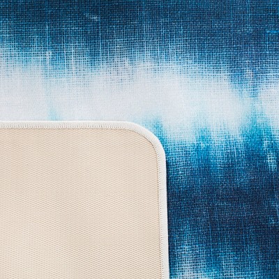 Ivory Abstract Synthetic 5' x 7' Non-slip Area Rug