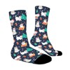 Colorful Christmas Pattern Women Printed Crew Socks Funny Funky Socks Soft Polyester Novelty Gifts for Artists Men - 3 of 4