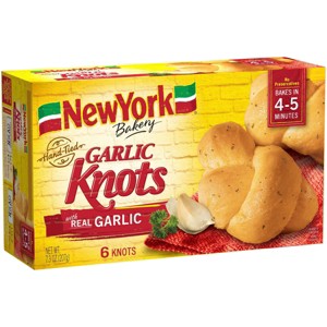 New York Bakery Hand Tied Frozen Garlic Knots - 7.3oz - 1 of 3