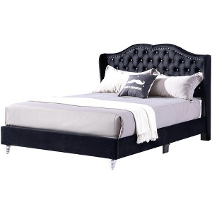 Passion Furniture Joy Jewel Jewel Tufted Queen Panel Bed - 1 of 4