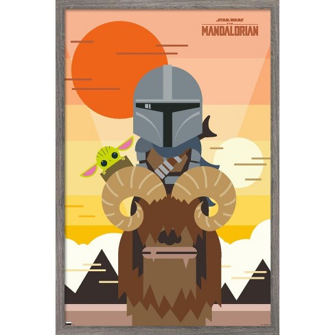 Trends International Star Wars: The Mandalorian - Geo Pop Sunset