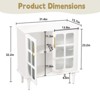 GlasFlength Decorative Storage Cabinets, Stylish and Functional Storage for Every Room, Bedroom, Living Room, Kitchen, White,31.4”*15.7”*32.2" - 2 of 4