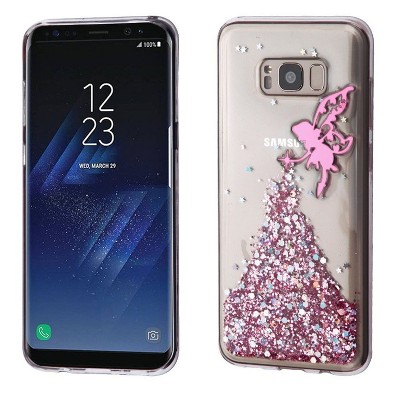 MYBAT For Samsung Galaxy S8 Plus Clear Pink Fairy Glitter Candy Case