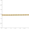 Black Bow Jewelry 3.25mm, 14k Yellow Gold, D/C Solid Rope Chain Anklet or Bracelet - 4 of 4