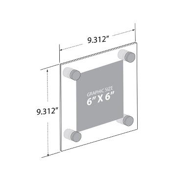 Black Acrylic Floating Wall Frames Set of Four