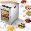YASHE 14-Tray Stainless Steel Food Dehydrator, 10 Presets, 48H Timer, 850W, for Jerky, Herbs, Meat, Fruits, Dog Treats, Recipes Included - 3 of 4