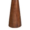 JONATHAN Y Linden 21.5" Farmhouse Industrial Mango Wood Drink Table with Round Black Glass Top & Cone Pedestal Base - 4 of 4