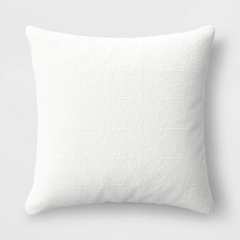 Oversized Woven Cotton Slubby Striped Throw Pillow Ivory - Threshold™ - image 1 of 4