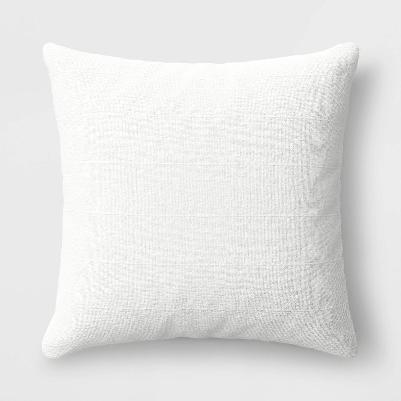 Oversized Woven Cotton Slubby Striped Throw Pillow Ivory - Threshold™, 1 of 10
