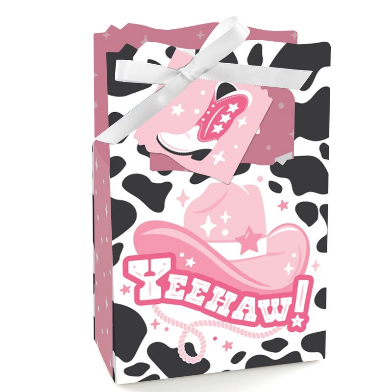 Big Dot of Happiness Rodeo Cowgirl - Pink Western Party Favor Boxes - Set of 12, 1 of 7