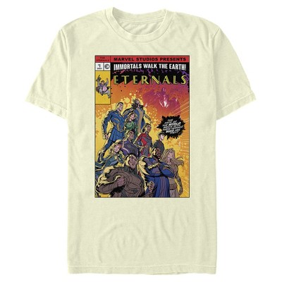 Men's Marvel Eternals Heroes Comic Book Cover T-shirt - Beige - Small ...