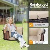 VINGLI 2.4 FT 1-Person Use Round Rattan Porch Swing Outdoor Support 440 LBS with Cushions & Adjustable Chains, for Garden, Yard, Lawn, Tree, Brown - 2 of 4