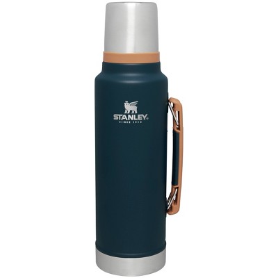 Heather Dutton Flowing Leaves Seafoam 18 oz Water Bottle with Handle Lid - Society6