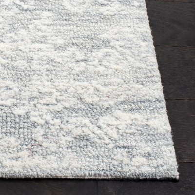 Elegant Metro Square Hand-Tufted Wool Rug in Soft Gray - 6'x6'