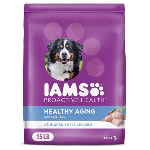 IAMS Healthy Aging Chicken Flavor Large Breed Senior Dry Dog Food - 1 of 4