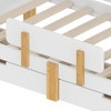 KTMBDW Twin/Full Bed Frame with Guardrail and 2 Drawers Solid Wood Platform Bed Frame for Kids and Teen,Easy Assemble - 4 of 4