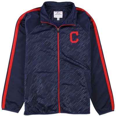 G-III Sports Mens Cleveland Indians Track Jacket Sweatshirt