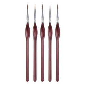 Unique Bargains Detail Nylon Hair Miniature Painting Brush 5 Pcs - 1 of 4