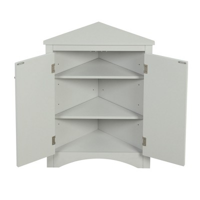 NicBex 31.5 Inch Bathroom Corner Cabinet with Doors and Shelves for Dining Room,Bathroom,Kitchen