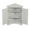 NicBex Triangular Corner Cabinet with Doors,Bathroom Storage Cabinet with Adjustable Shelves,Freestanding Corner Cabinet for Living/Laundry Room - 2 of 4