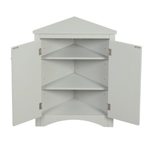 NicBex 31.5 Inch Bathroom Corner Cabinet with Doors and Shelves for Dining Room,Bathroom,Kitchen - 1 of 4