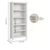 5 Tier Wooden Bookcase Farmhouse Rustic Bookshelf Storage for Living Room Bedroom Home Office - 2 of 4