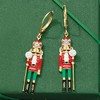 Ross-Simons 3.5-4mm Cultured Pearl and .23 ct. t.w. Multi-Gemstone Nutcracker Drop Earrings With Multicolored Enamel in 18kt Gold Over Sterling - 3 of 4
