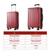 3/2/1pc Luggage Sets, Hardside Spinner Lightweight Suitcase with TSA Lock 20''/24''/28'' 4M -ModernLuxe - 3 of 4