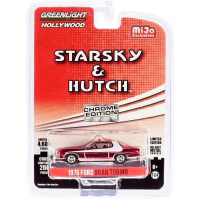 1976 Ford Gran Torino Chrome Red "Starsky & Hutch" (1975-1979) TV Series Ltd Ed 4600 pcs 1/64 Diecast Car by Greenlight