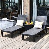 Oslo Patio Reclining Sun Lounger - Black - DUKAP: UV & Weather-Resistant, Polypropylene Frame, 400lb Capacity - 4 of 4