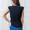 Hope & Henry Womens' Flutter Sleeve Sweater Top - 3 of 4