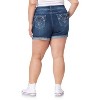 WallFlower Women's Luscious Curvy Denim Shorts Mid-Rise Bling Insta Stretch Juniors (Available in Plus Size) - 2 of 3