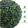 Coucheta Artificial Boxwood Topiary Trees - Triple Ball Design for Indoor/Outdoor Décor in Multiple Sizes & Pack Options - 3 of 4
