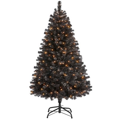 Yaheetech 4.5Ft/6Ft/7.5Ft/9Ft/12Ft Pre-lit Spruce Artificial Christmas Tree with 150 Incandescent Warm White Lights