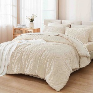 BAGOKIE 7 Pieces Tufted Bed in a Bag Comforter Set for All Season - 1 of 4