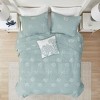 Sapphtopaz Bedding Comforter Set Quilt Set Cotton Reversible Wave Starfish and Seashell Embroidered Quilt 4 Piece - 4 of 4