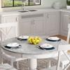 41.7"5 Pieces Dining Table and Chairs Set for 4 Persons, Kitchen Room Solid Wood Table with 4 Chairs,White - 4 of 4