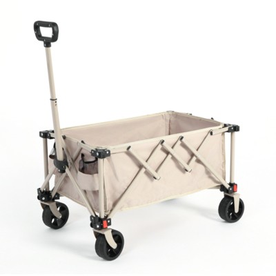 BEAFUP Folding Wagon Cart with All Terrain Wheels & Adjustable Handle,360° Smooth Mobility,Foldable Design for Camping,Shopping,Sports,Outdoor