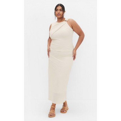 Women's Plus Size Fion Dress - oat | CITY CHIC