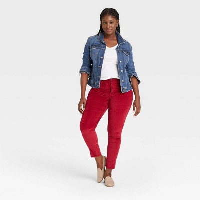 red skinny jeans target