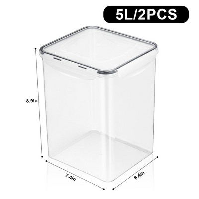 Clear BPA-Free Plastic Airtight Food Storage Containers Set